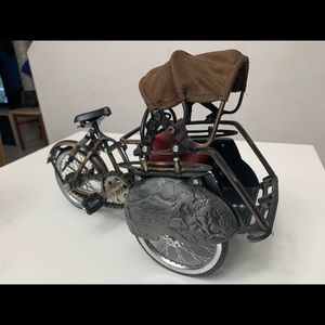 Metal Tricycle Bike Taxi Cab Black Collect